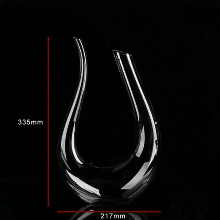 Crystal U-shaped 1500ml Wine Decanter with an elegant angled spout design